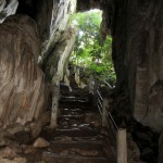 Blick aus der Phnom Chhngauk Höhle