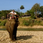Tobi & Ulli beim Elefantenreiten