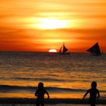 Traumhafter Sonnenuntergang am White Beach Boracay