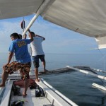 Am Boot beim Whaleshark Watching - Donsol